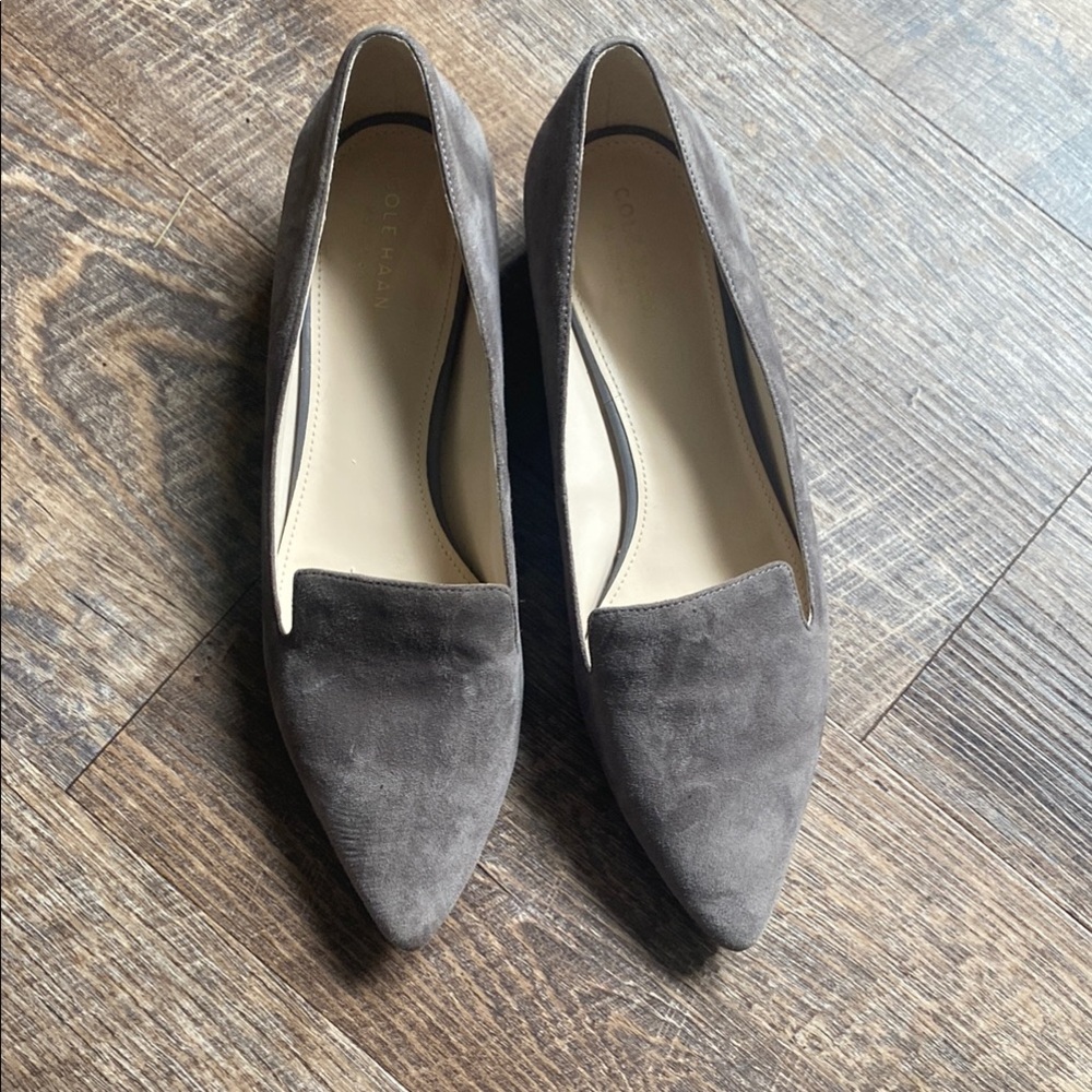 Cole Haan Gray Suede Flats